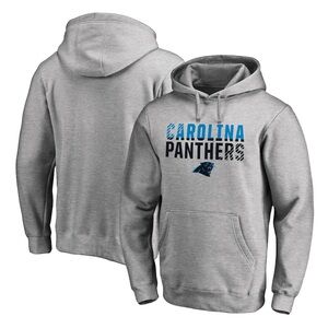 Men's Carolina Panthers Ash Iconic Collection Fade Out Pullover Hoodie size XL